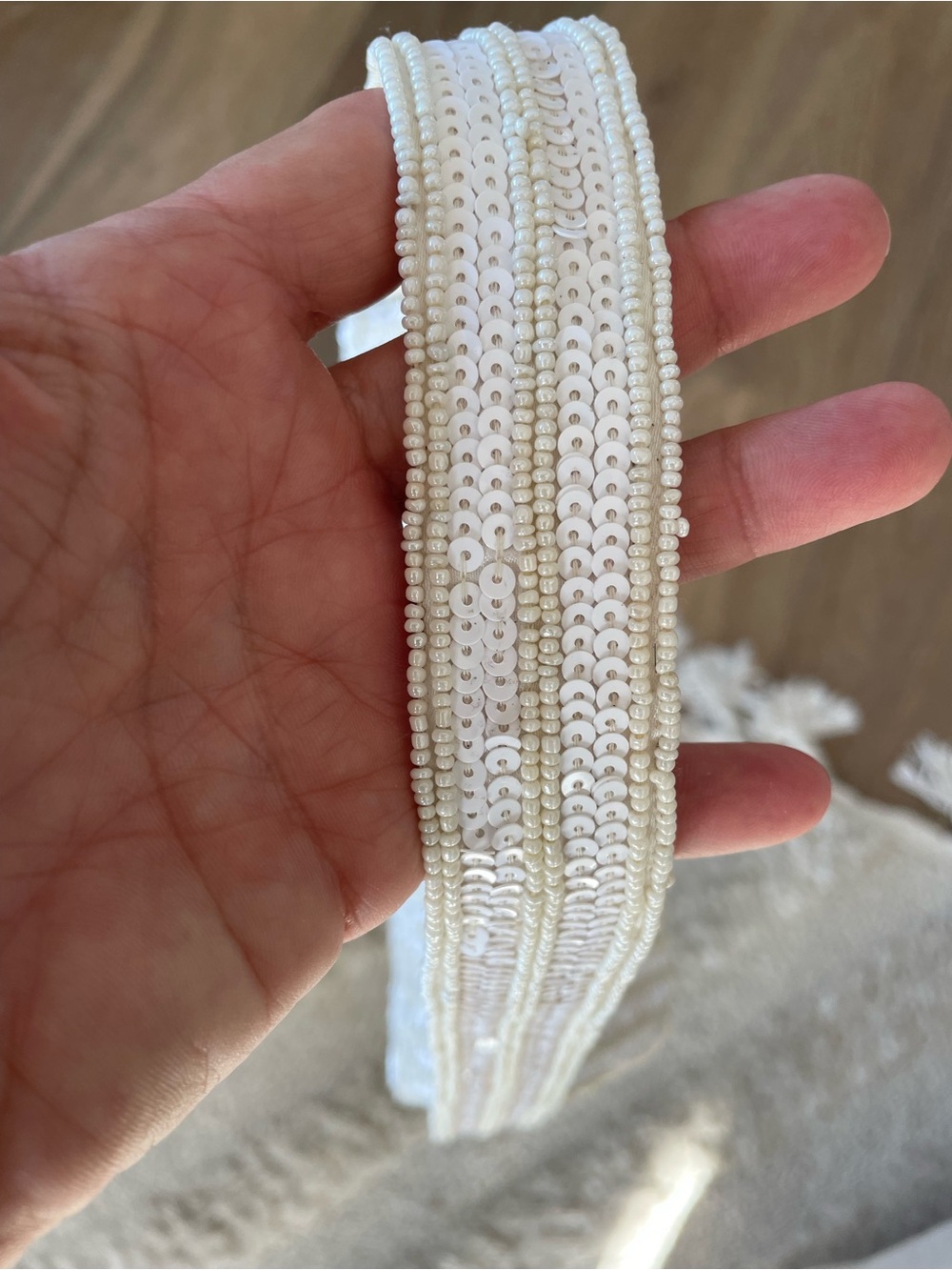 Viral Handcrafted Beaded/Sequin Lobster Shoulder Bag - White with Red Lobsters - Picture 9 of 13